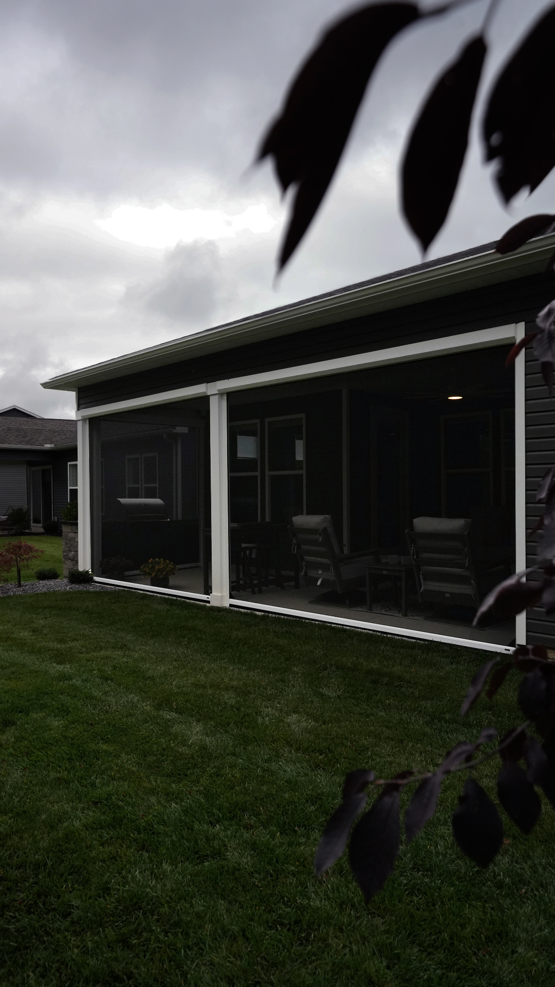 Christmyer Photo 15 The Screening Solutions installation team took this open covered patio in Avon Lake, Ohio and by adding three Phantom Motorized Retractable Screens to the patio’s openings, it’s now a bug-free and breezy outdoor sanctuary. The screens use an insect mesh to keep out bugs while still allowing fresh air to cool down the space and preserve the view out.