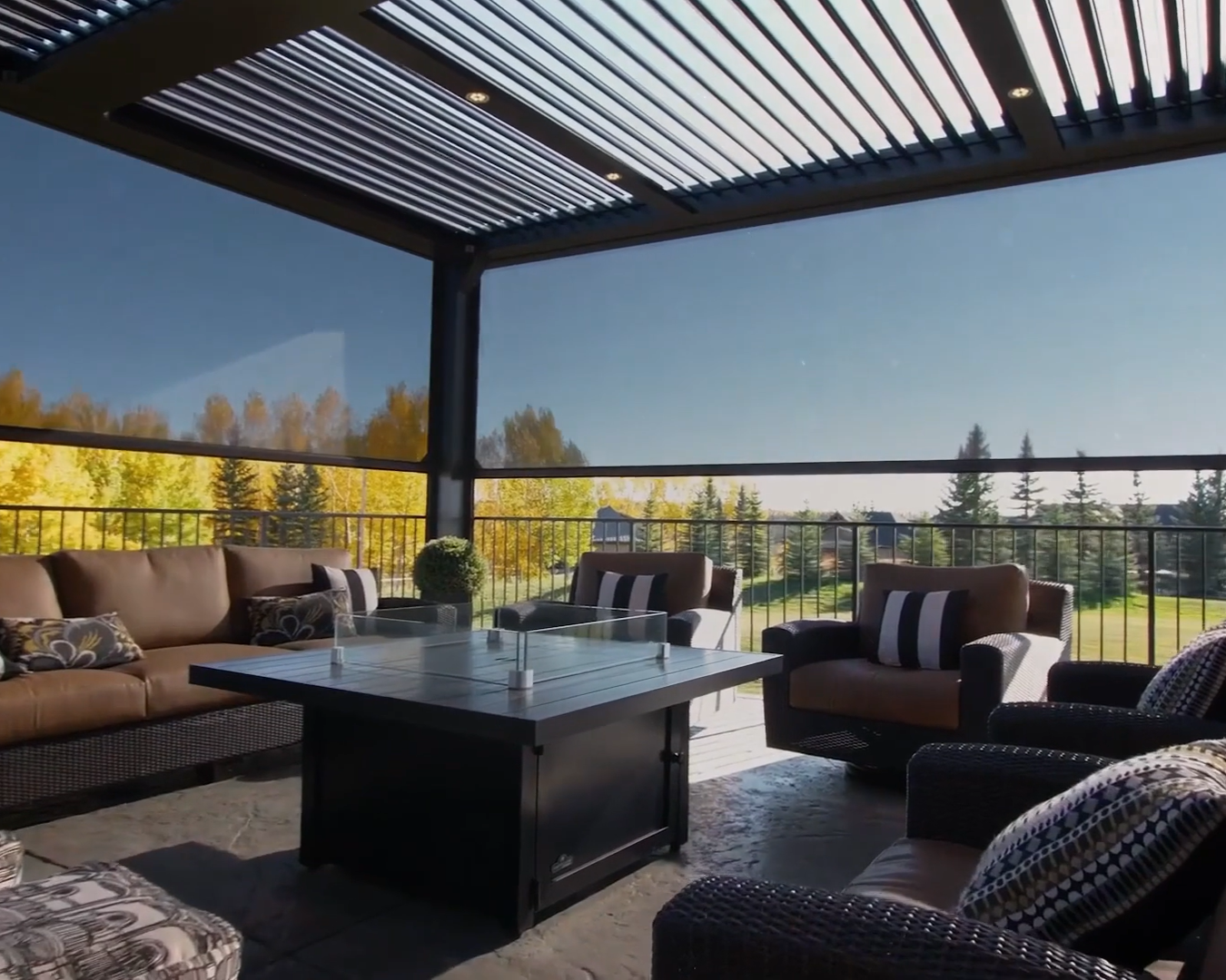 Screenshot (2385) Phantom Retractable Screens retracted halfway on a covered pergola.