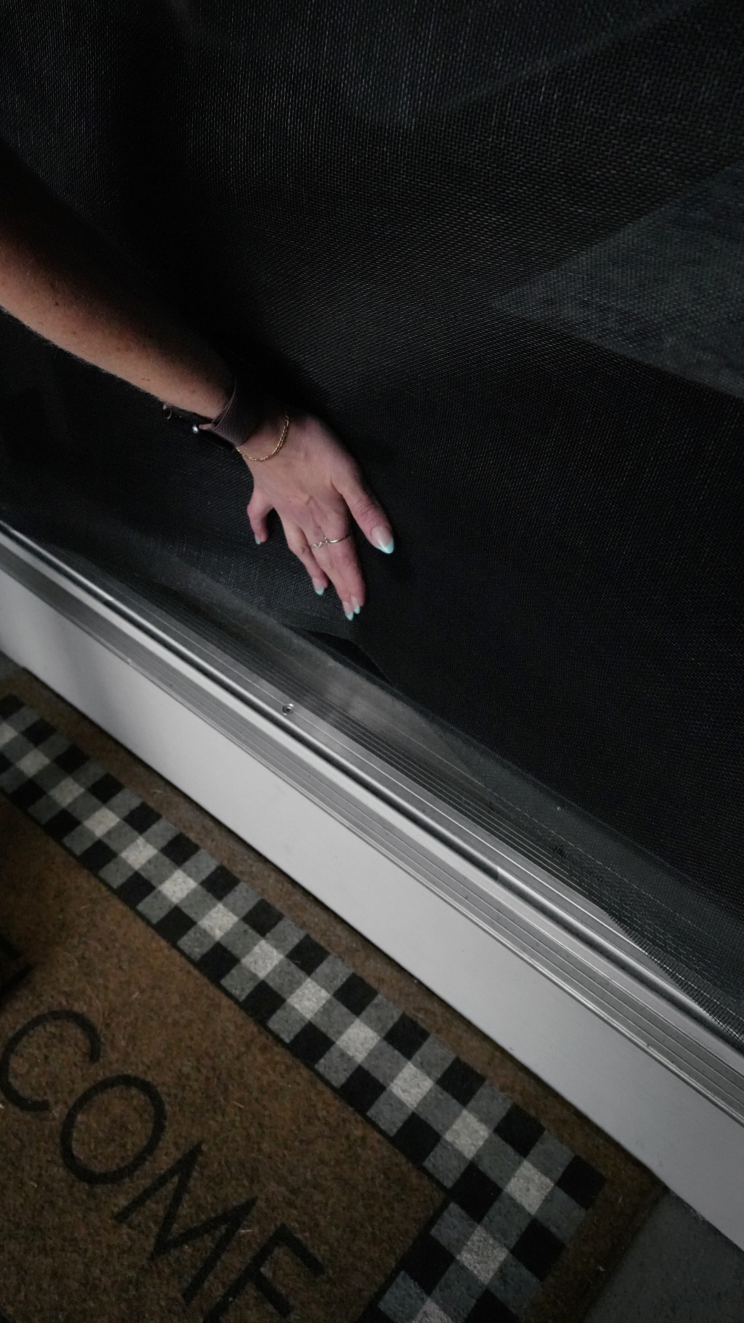 Stansbury Photo 12 Phantom's free flowing screen door's mesh pops out of the track instead of tearing.